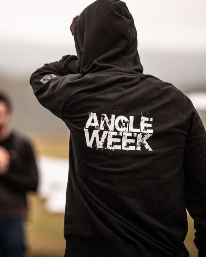 Skydive Sweden Angle Week Hoodie black/svart with white/vit text