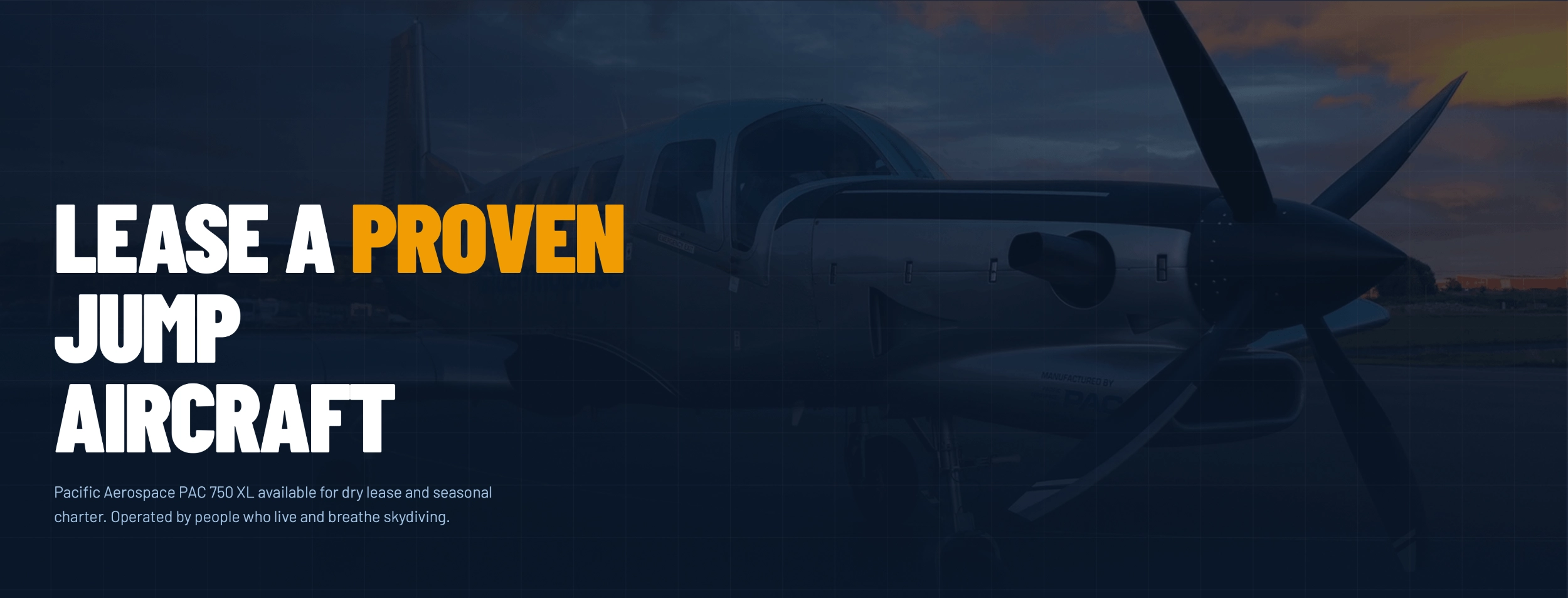 Skydive Sweden is leasing out their PAC750 XL jump aircraft. Click the link to learn more.